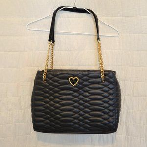 Betsey Johnson - black & gold purse